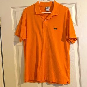 Orange Lacoste polo